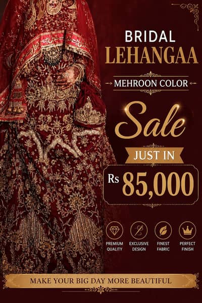Bridal Lehanga Maroon Color
