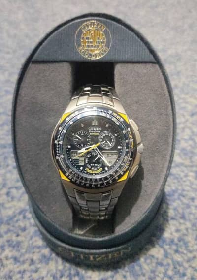 Citizen Blue Angel Sky Hawk Eco Drive Titanium Watch