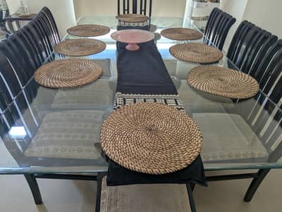 8-Seater Wooden Dining Table – Excellent Condition