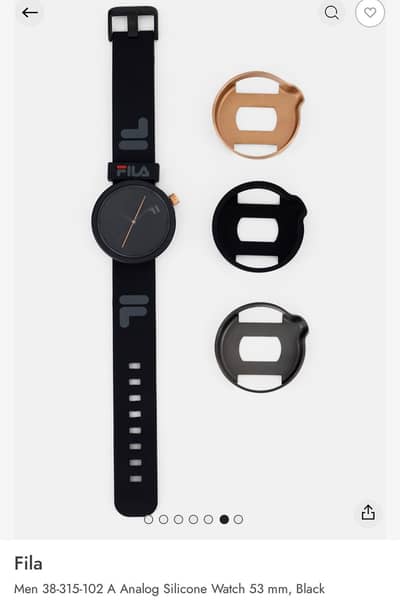 Fila 38_315_102 A analog silicon watch 53mm BLACK