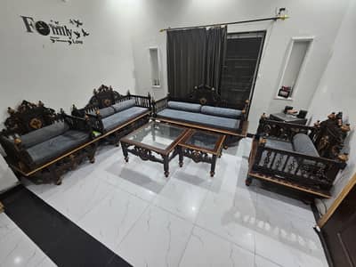 Chinyoti wood sofa set.