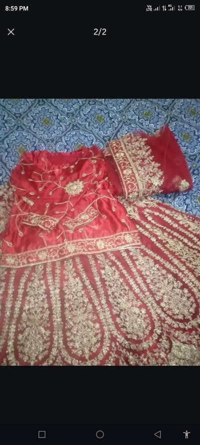 bridal lehnga red color