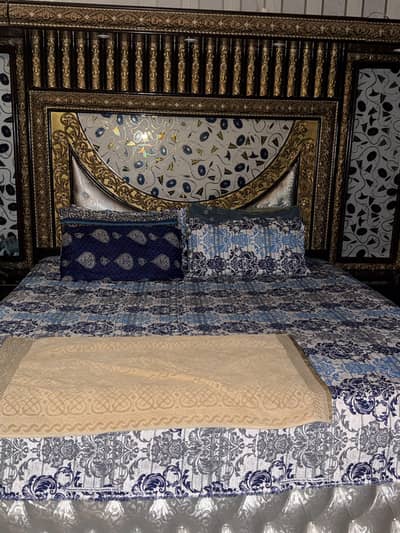 bed dressing table and 5 seater sofa set