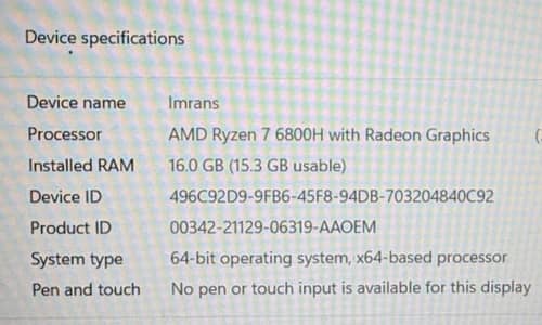 ASUS Vivobook Pro 15 Ryzen 7 6800 H | 16GB RAM | Nvidia RTX  4060