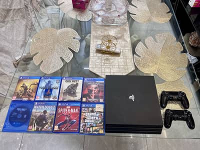PS4 PRO 1TB|with 2 controllers and 8 games