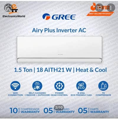 Latest Model Gree 1.5 Ton Inverter AC Box Packed