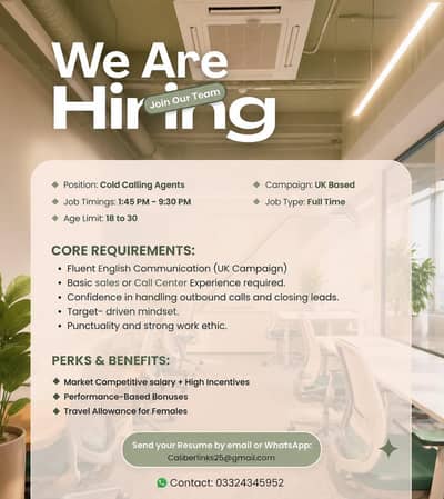 Hiring Call Center Agents For UK Campaign