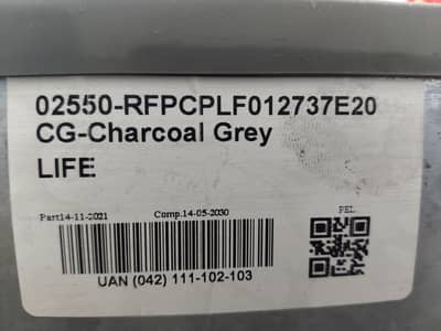 PEL Life Series 2550 refrigerator in Charcoal Grey.