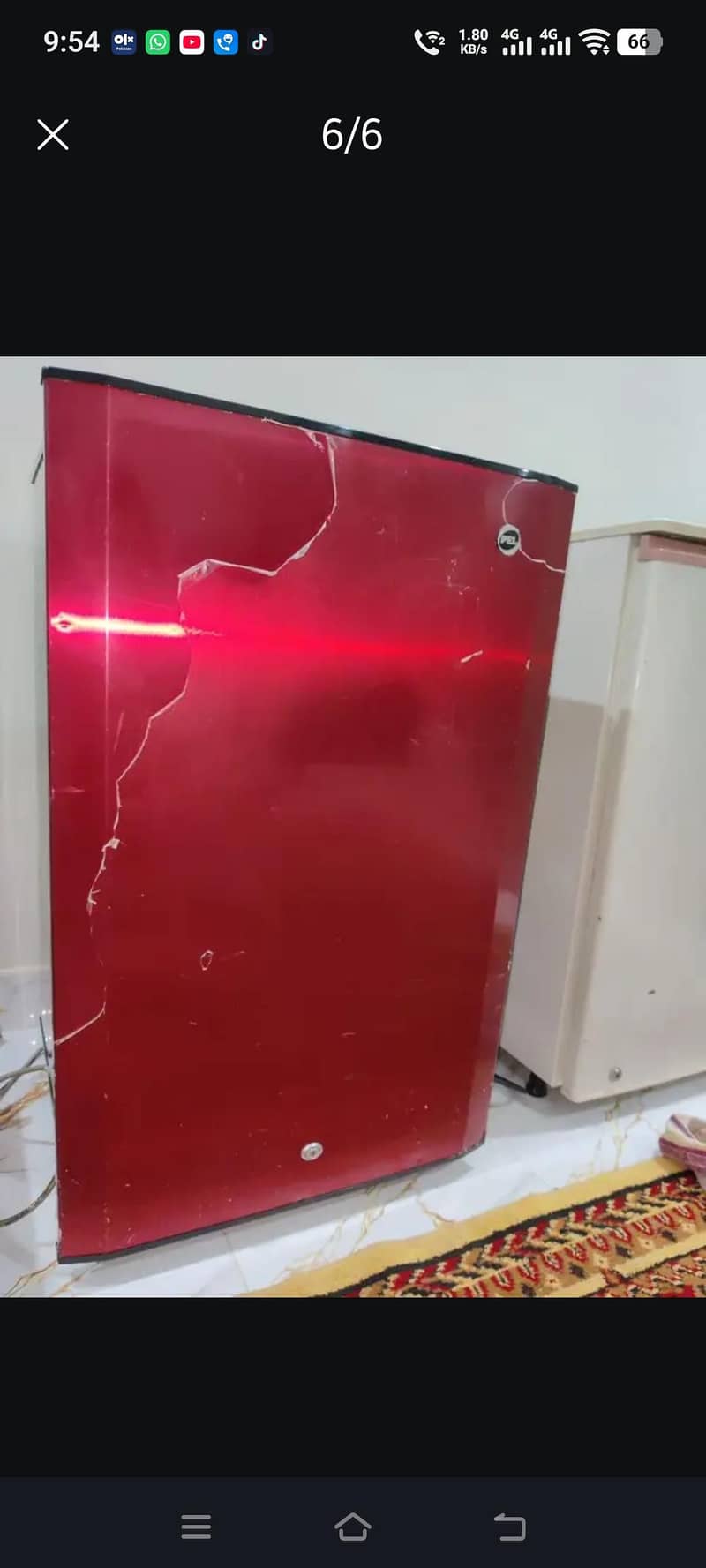 PEL  بیڈ روم سائز چھوٹی فرج بجلی کی بچت کے ساتھ 6