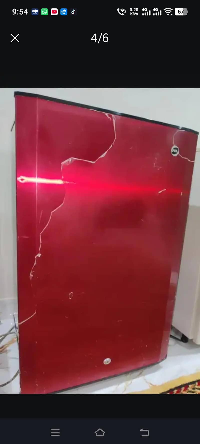 PEL  بیڈ روم سائز چھوٹی فرج بجلی کی بچت کے ساتھ 8