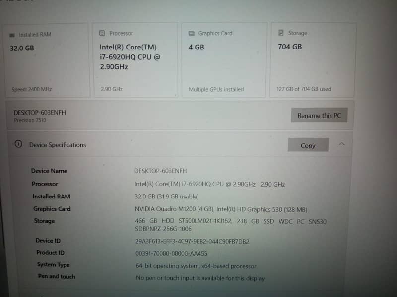 Dell Precision 7510 mobile workstation 6