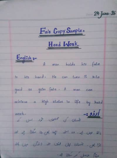 Handwritten University Assignments | Neat Copy | Lahore