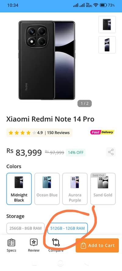 Redmi Note 14 Pro (12/512 GB) For Sale