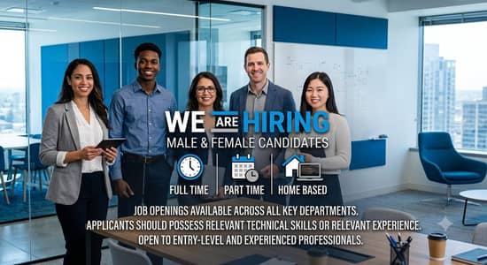 We are hiring staff male and female.
