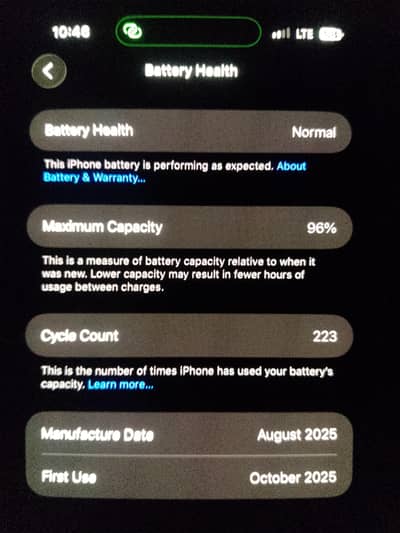 iphone 17pro max , health 96%