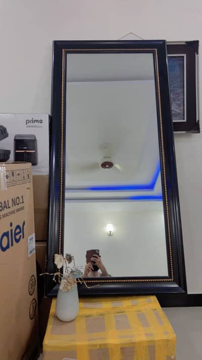 Full Length Mirror Elegant Black And Gold Frame Premium Quality