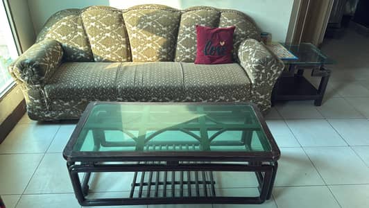 Sofa Set (3+1+1) Light Brown