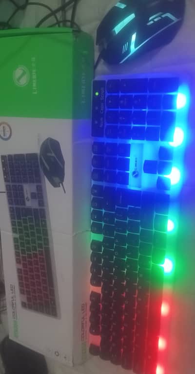 GTX 350 colorful led gaming mouse and keyboard combo