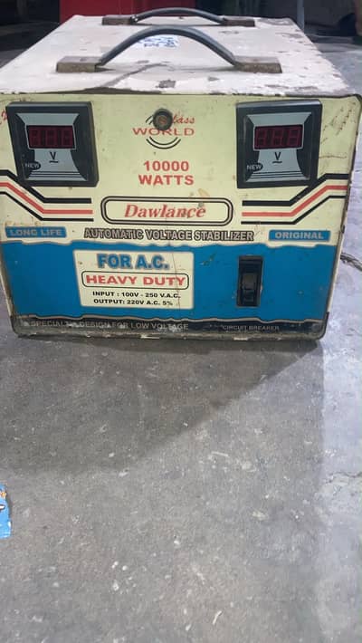 Stablizer 10000 watt for Ac voltages increase