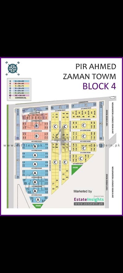 pir ahmed zaman town block 4 plot for sale