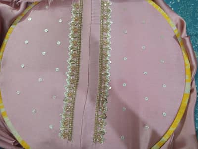 silk unstitched 2 piece dress