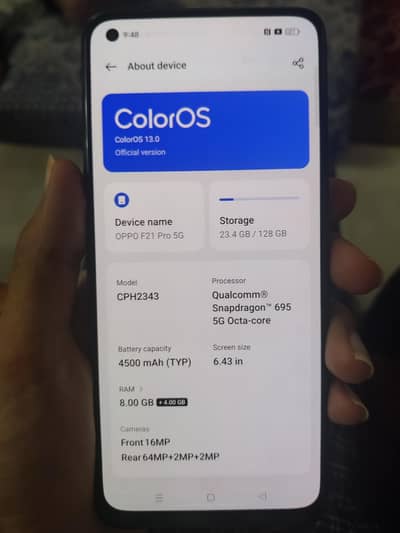 Oppo F21 pro 5G