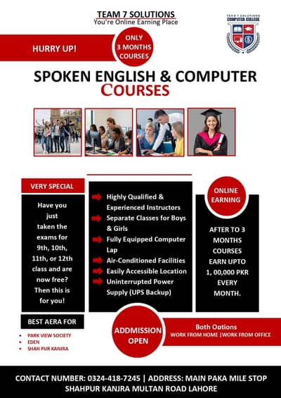 SPOKEN ENGLISH AND COMPUTER COURSES