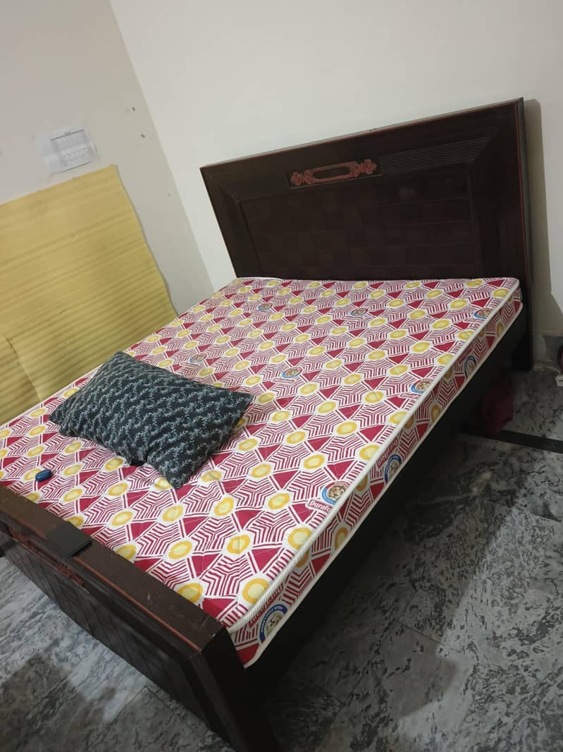 Double bed solid wood made. 2