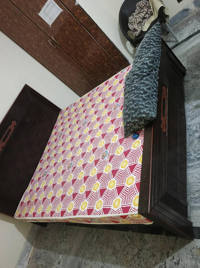 Double bed solid wood made. 3