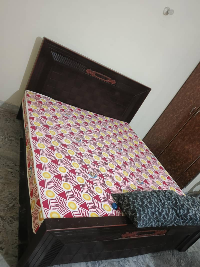 Double bed solid wood made. 4
