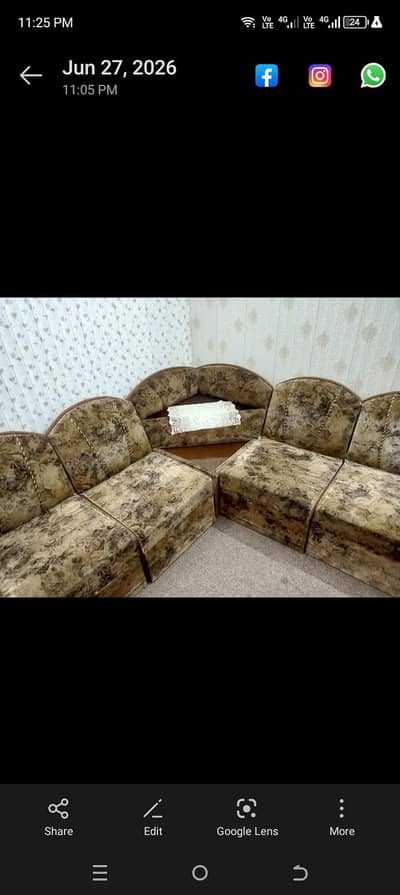 8 Seater Sofa set For Sale with Matching Center Table