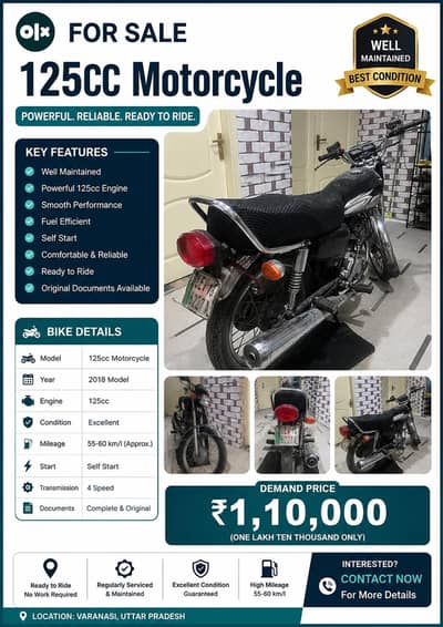 125cc Motorcycle 2018 Model