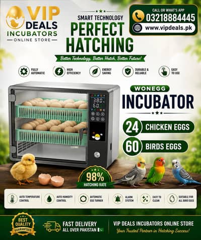 RAMZAN OFFER 70 EGGS FULLY AUTOMATIC AC+DC INCUBATOR