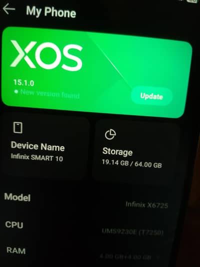 Infinix smart 10 4gb 64gb only mobile sale and exchange