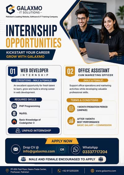 Male/Female Office Assistant Cum Marketing Officer (Commission-Based]
