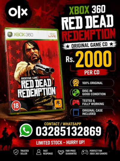 Red Dead Redemption (Original) – Xbox 360 – Rs. 2,000
