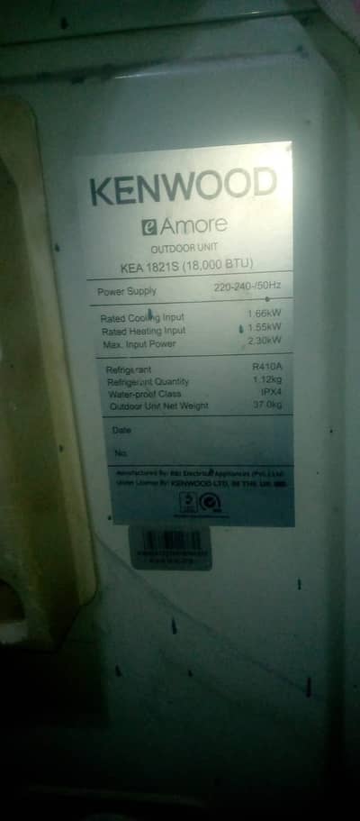 Ac For Sale Kanwood Ac widout Gas