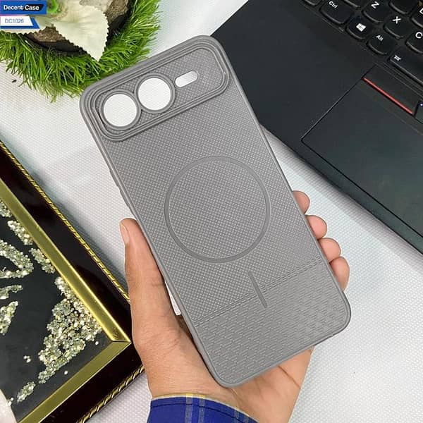 Infinix Smart 10 Plus Gray - Premium Texture Silicone Back Cover