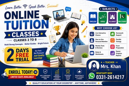 Online Tuition Classes (Grade 3-8)