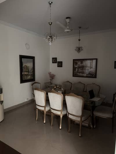 8 seat shesham table glass top