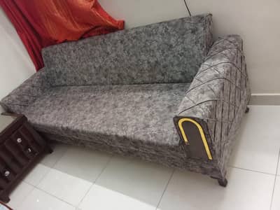 Sofa cum bed with 2 single sofa