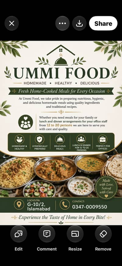 Delicious and nutritious fresh food