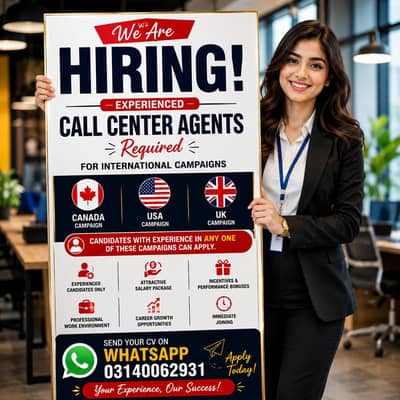 Call Center Job Experienced Agents