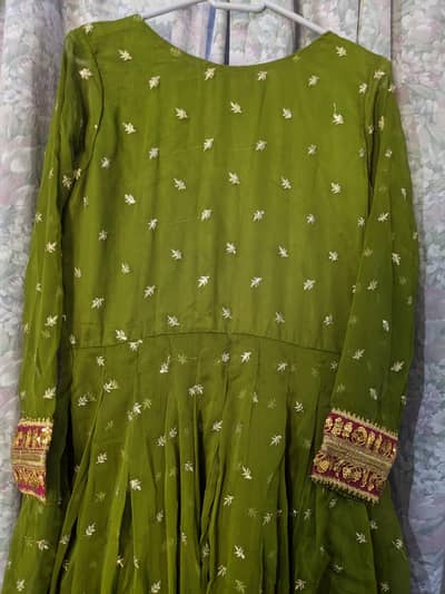 Sapphire Georgette Maxi | Olive Green Fancy Dress | Brand New 