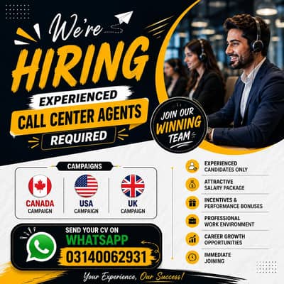Call Center Job for Experienced Agents