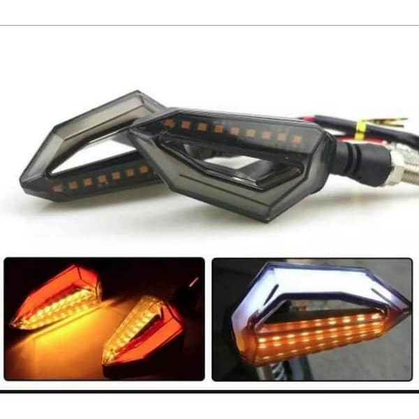 Indicator For Bikes With Red Parking And Yellow Signal 2pcs