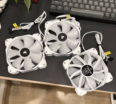 Corsair iCUE SP120 RGB Elite White 120mm Fans (Pack of 3)