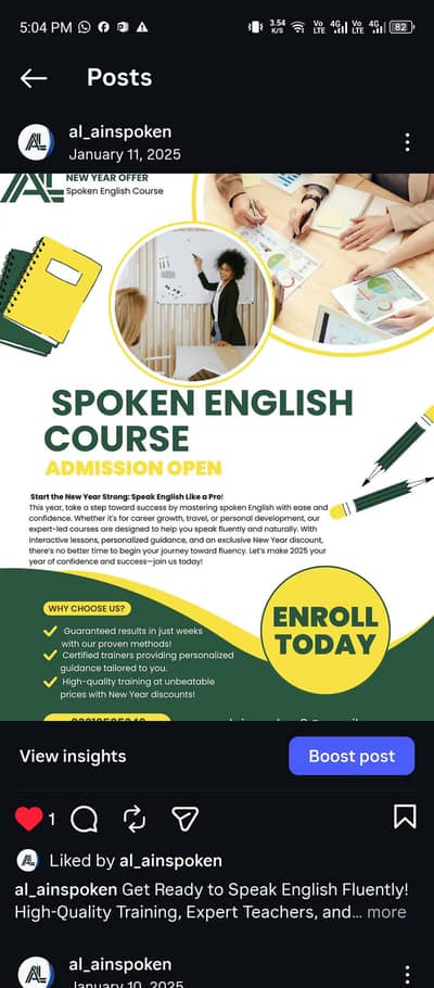 International Spoken English Course/Foreign Qualified Female Teacher
