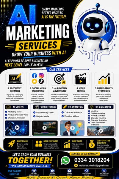 AI Video, 2D/3D Animation & Video Editing Services