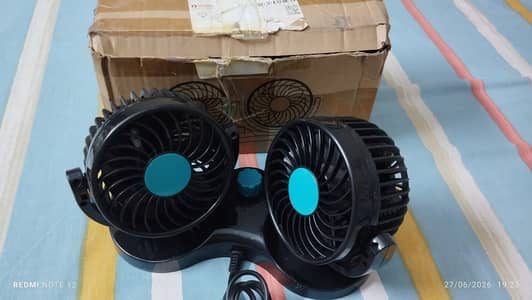Imported Dual Car Fan 12V | High Speed | Brand New | Original Box